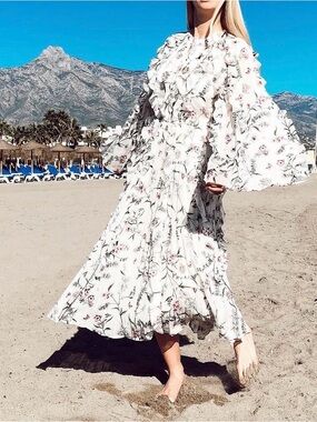 Giambattista Valli x H&M Floral Ruffle Midi Dress